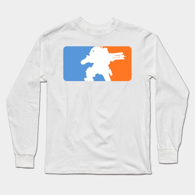 Major League Titan (Titanfall Blue and Orange) Long Sleeve T-Shirt by Ironmatter